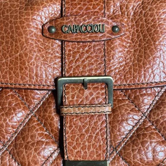 Capaccioli Y2K Orange Leather Wristlet - Picture 5 of 8